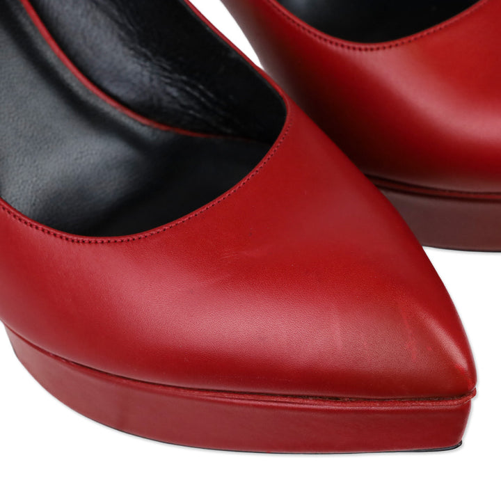 Saint Laurent Rouge Oriente Red Janis 80 Platform Pump