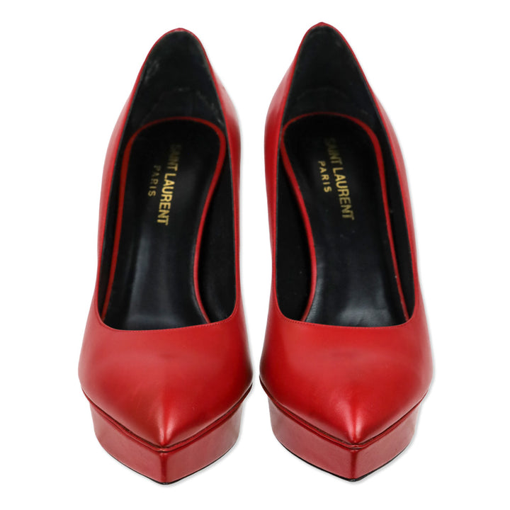 Saint Laurent Rouge Oriente Red Janis 80 Platform Pump