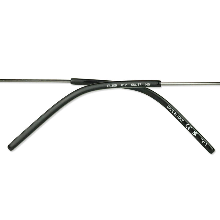 Saint Laurent Ruthenium/Brown Aviator Sunglasses