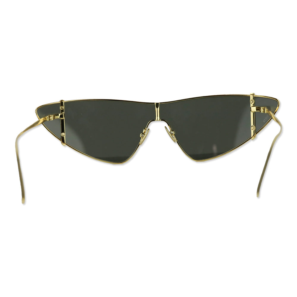 Saint Laurent SL 536 Gold Metal Frame Cat Eye Sunglasses