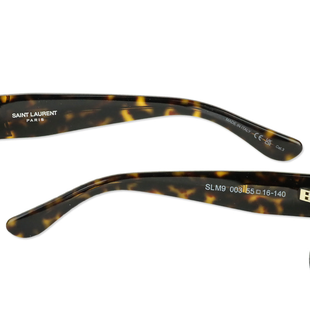 Saint Laurent Shiny Dark Havana Square-Frame Acetate Sunglasses