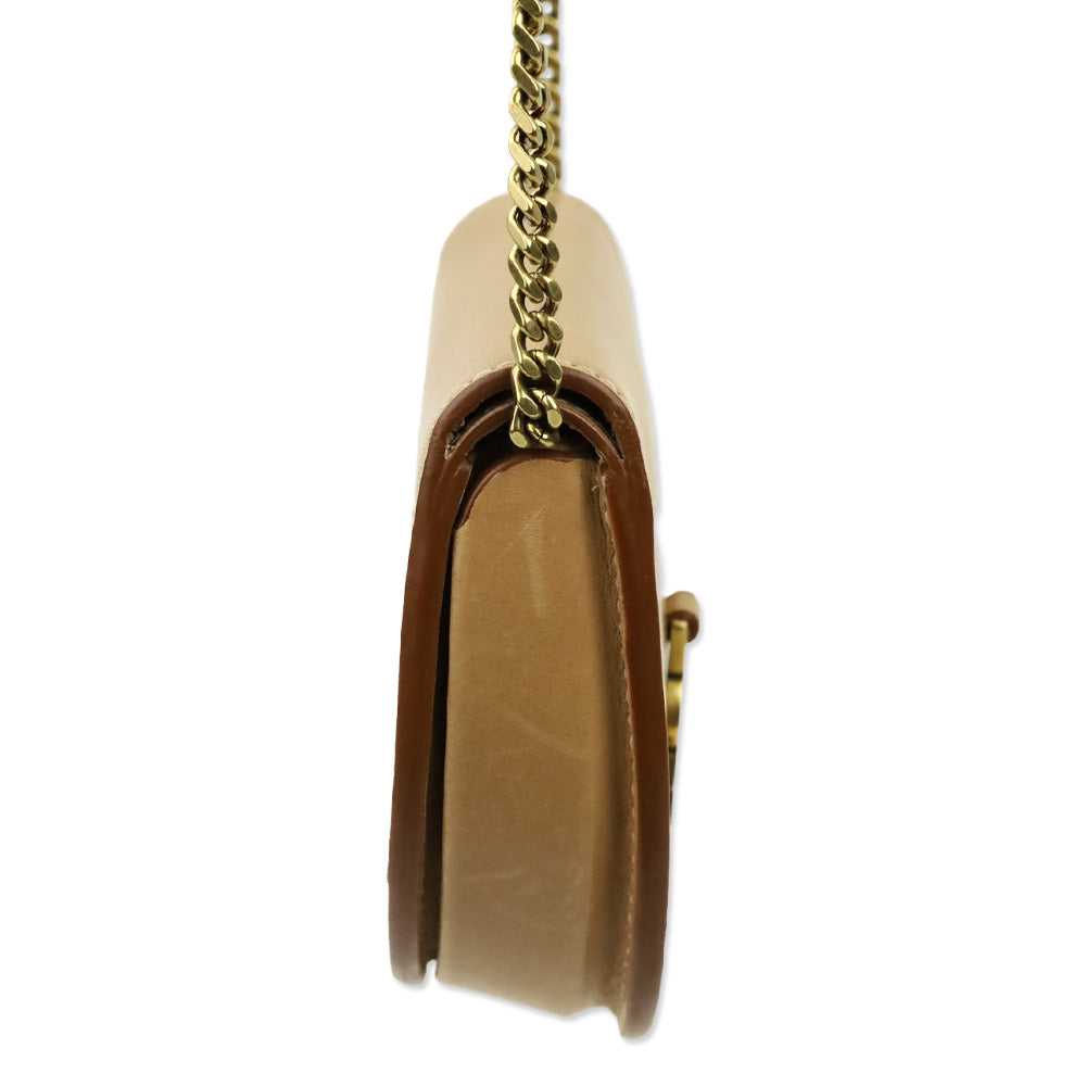 Saint Laurent Tan Leather Kaia Baby Kaia Micro Satchel