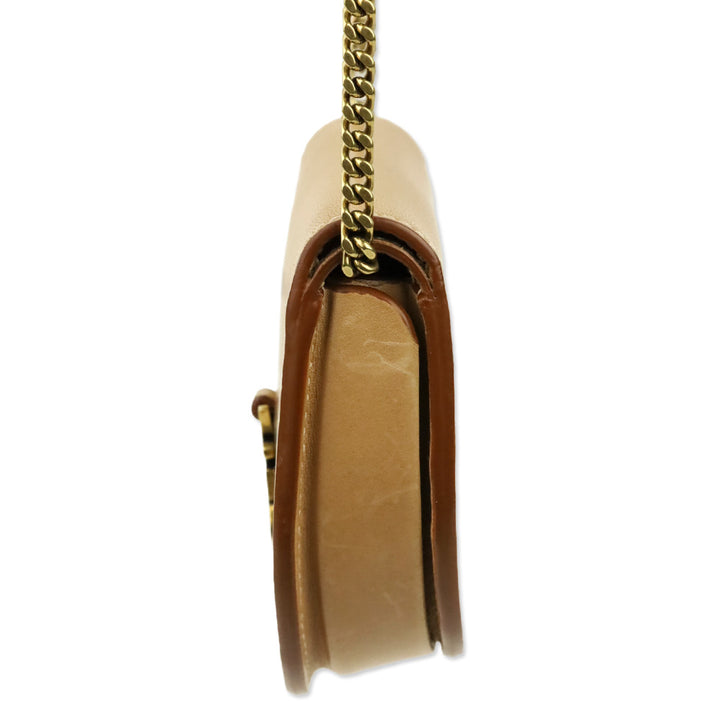 Saint Laurent Tan Leather Kaia Baby Kaia Micro Satchel