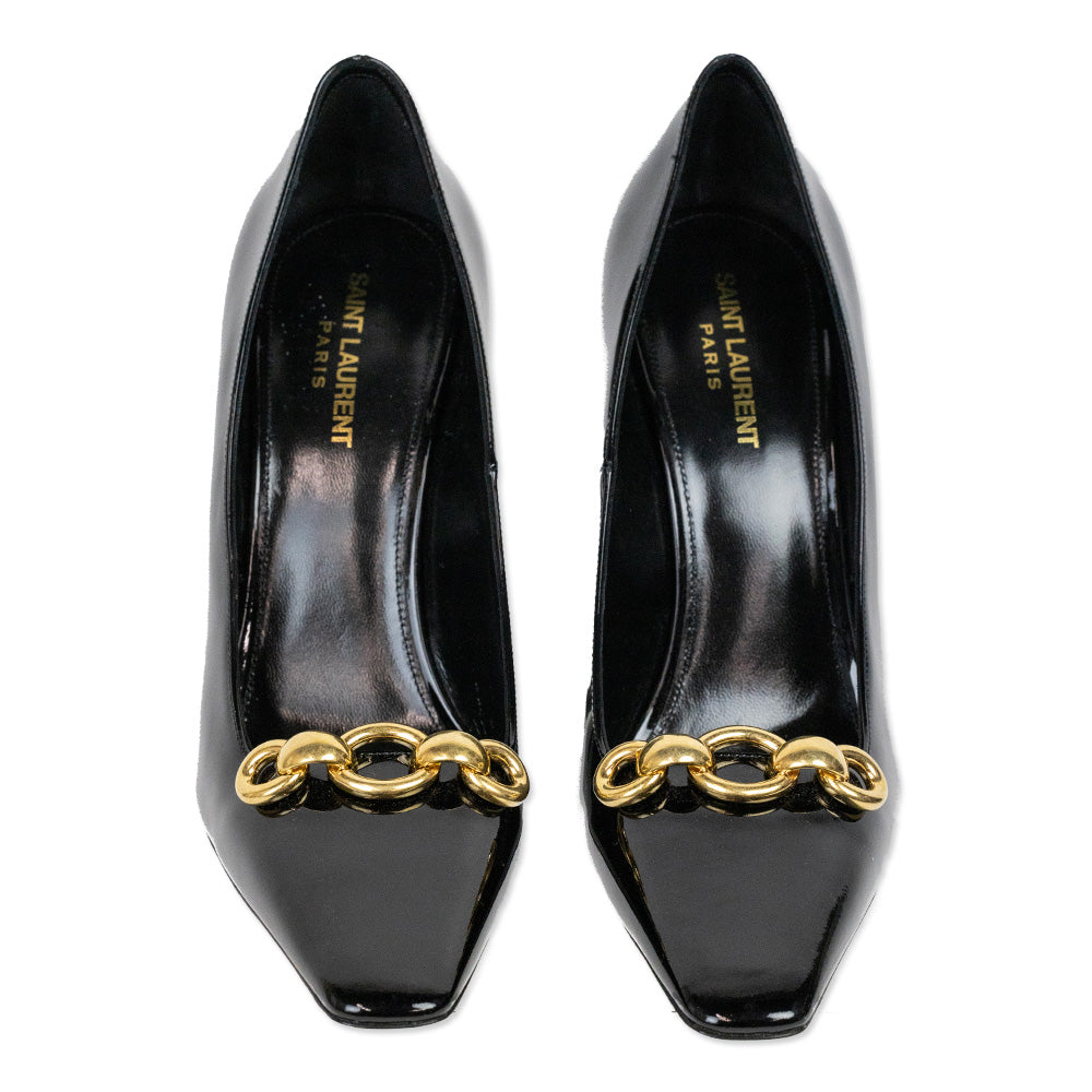 Saint Laurent Black Patent Leather Silvana 110 Pump