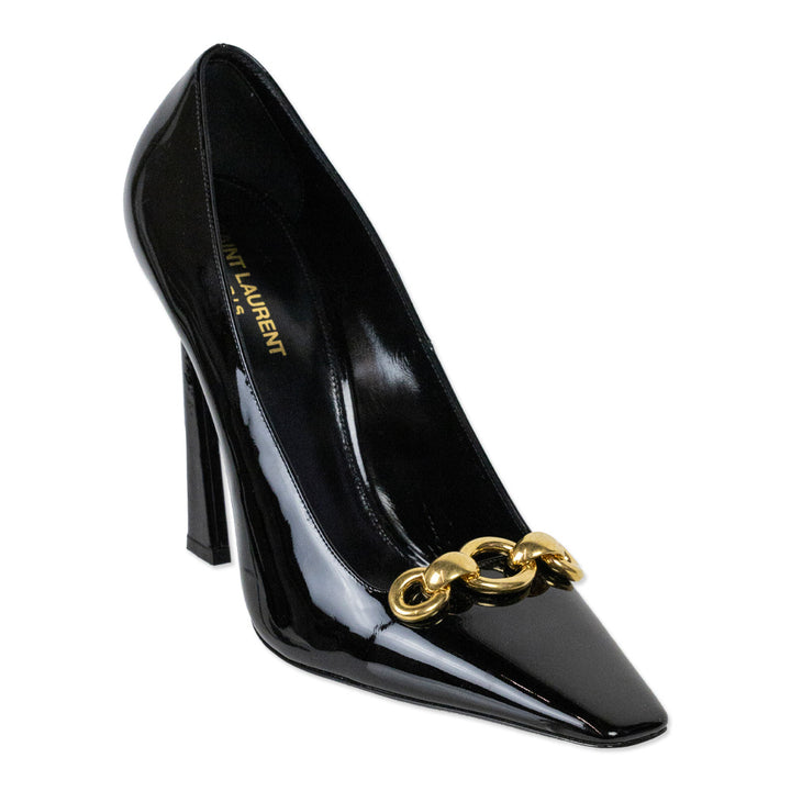 Saint Laurent Black Patent Leather Silvana 110 Pump