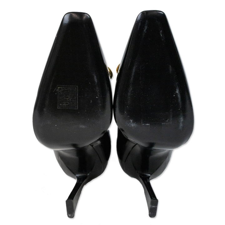 Saint Laurent Black Patent Leather Silvana 110 Pump