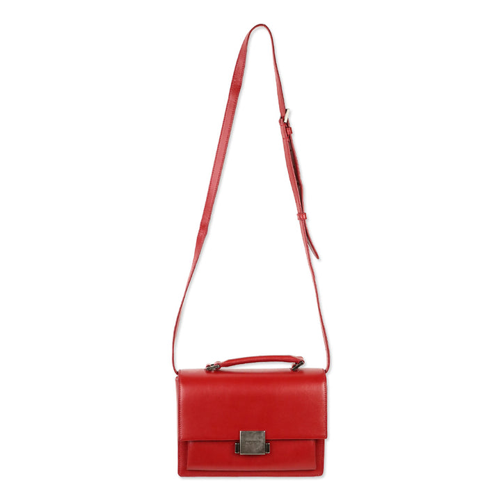 Saint Laurent Red Leather Bellechasse Medium Shoulder Bag