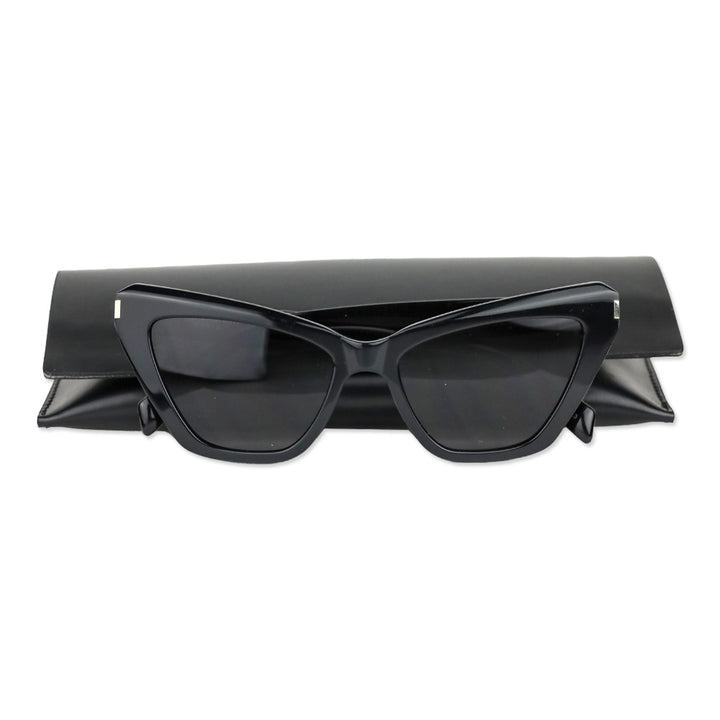 Saint Laurent SL466 Black Cat-Eye Sunglasses