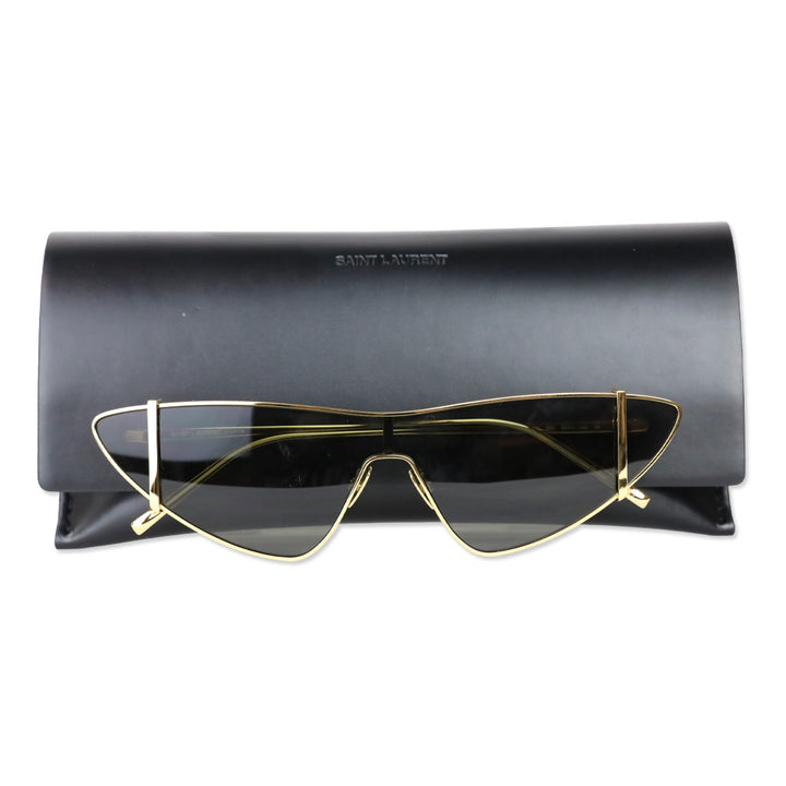 Saint Laurent SL 536 Gold Metal Frame Cat Eye Sunglasses