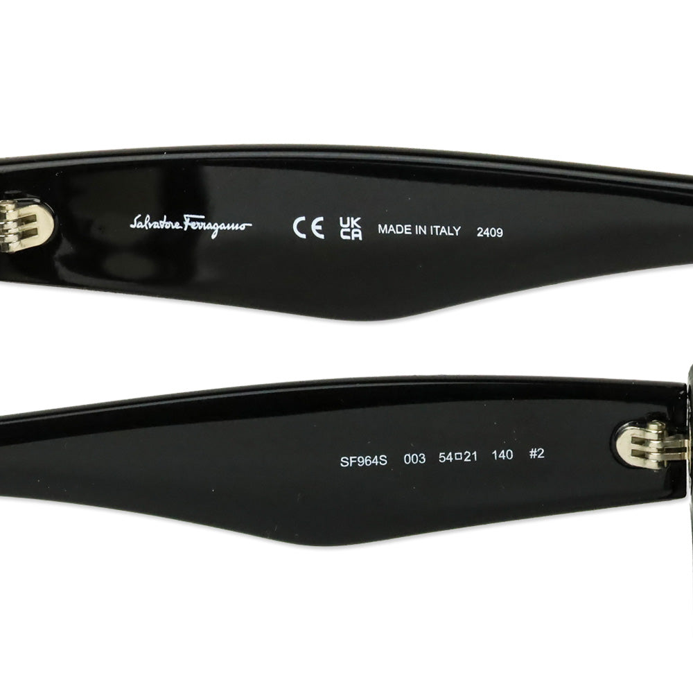 Salvatore Ferragamo Black-Gancini/Grey Gradient Cat-Eye Sunglasses