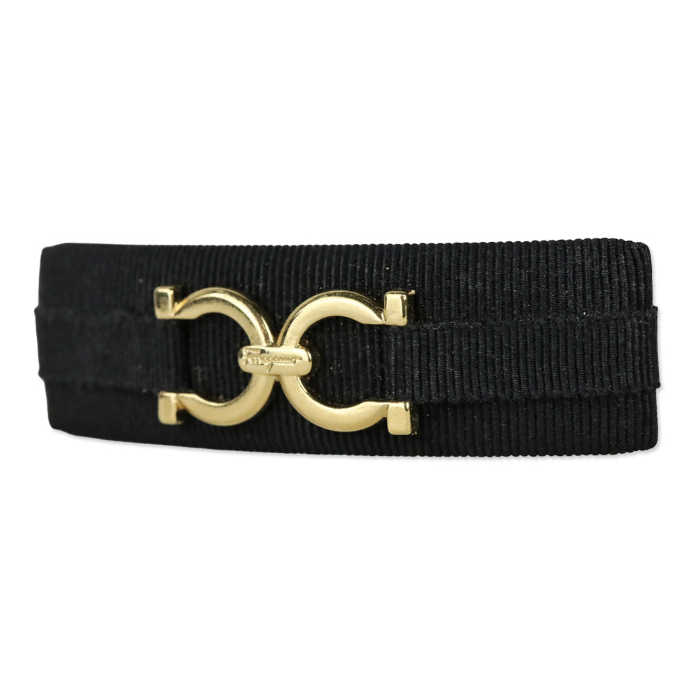 Salvatore Ferragamo Black Gancini Barrette