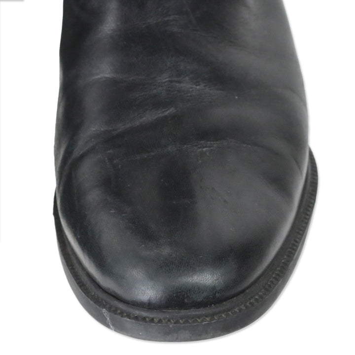 Salvatore Ferragamo Black Leather Riding Boot