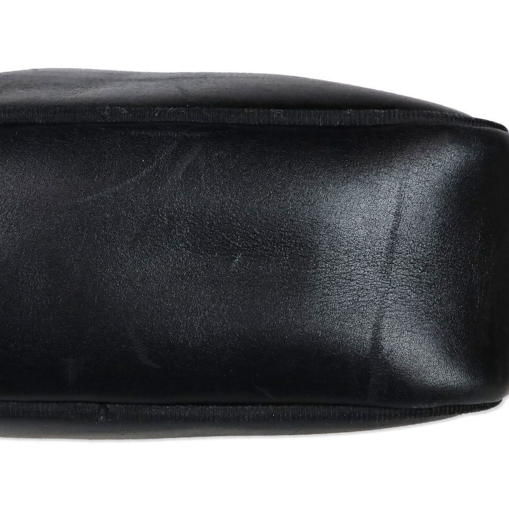 Salvatore Ferragamo Black Leather Vara Ribbon Shoulder Bag