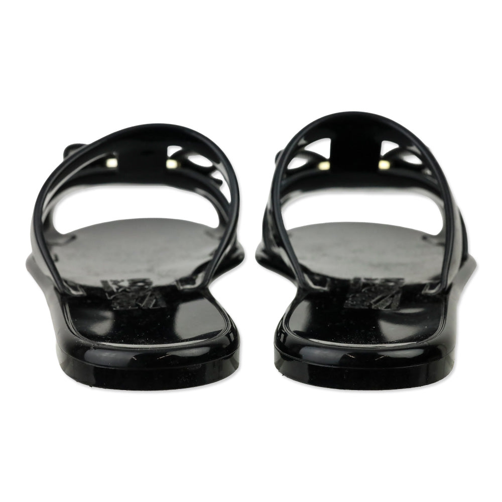 Salvatore Ferragamo Black Lylia J Jelly Sandal