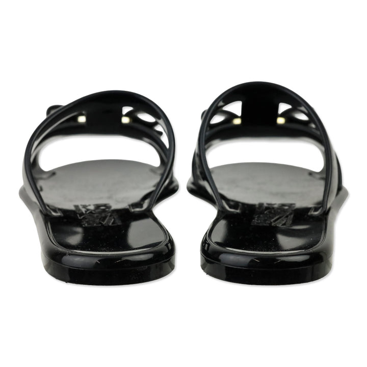 Salvatore Ferragamo Black Lylia J Jelly Sandal
