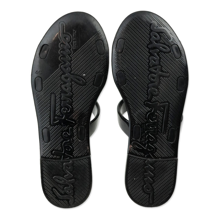 Salvatore Ferragamo Black Lylia J Jelly Sandal