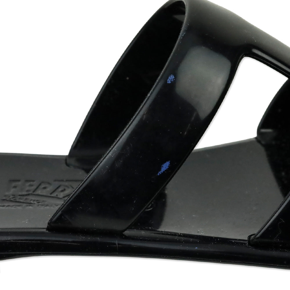 Salvatore Ferragamo Black Lylia J Jelly Sandal