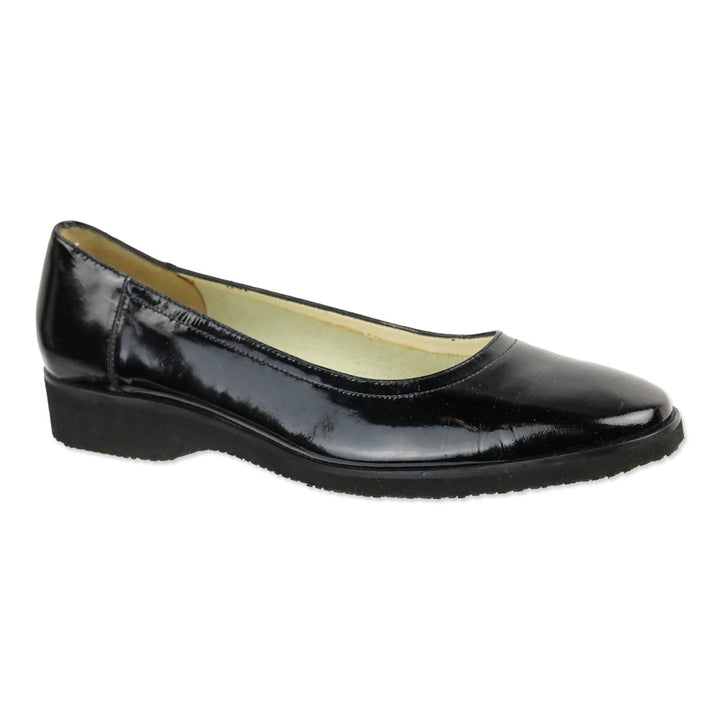 Salvatore Ferragamo Black Patent Leather Flats