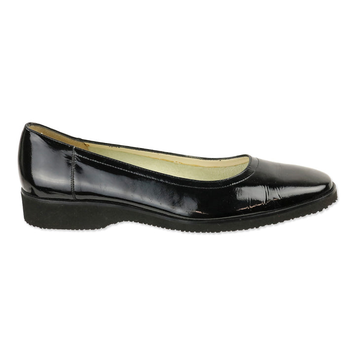 Salvatore Ferragamo Black Patent Leather Flats