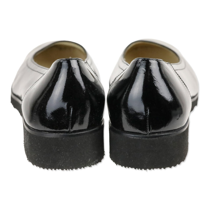 Salvatore Ferragamo Black Patent Leather Flats