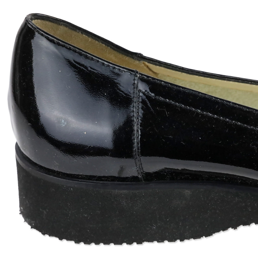 Salvatore Ferragamo Black Patent Leather Flats