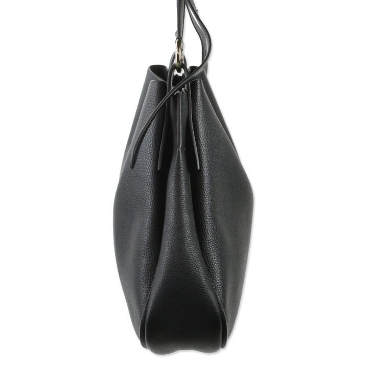 Salvatore Ferragamo Black Reverse Medium Leather Hobo Bag