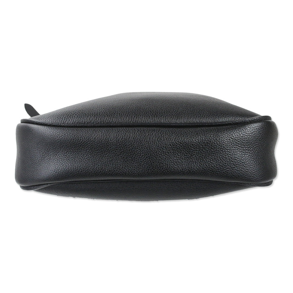 Salvatore Ferragamo Black Reverse Medium Leather Hobo Bag