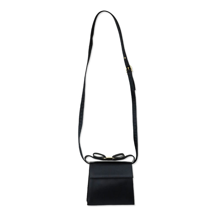 Salvatore Ferragamo Black Satin Mini Vara Bow Top Handle Bag