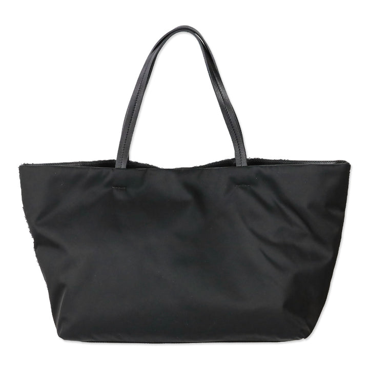 Salvatore Ferragamo Black Sequins and Nylon Vara Bow Tote