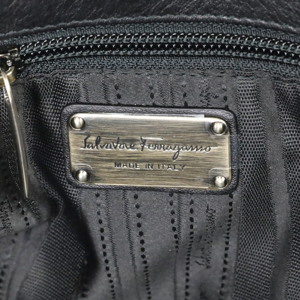 Salvatore Ferragamo Black Sequins and Nylon Vara Bow Tote