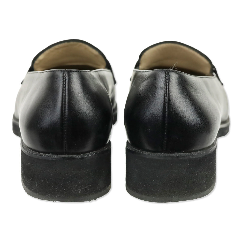 Salvatore Ferragamo Black Suede & Leather Gancini Loafer