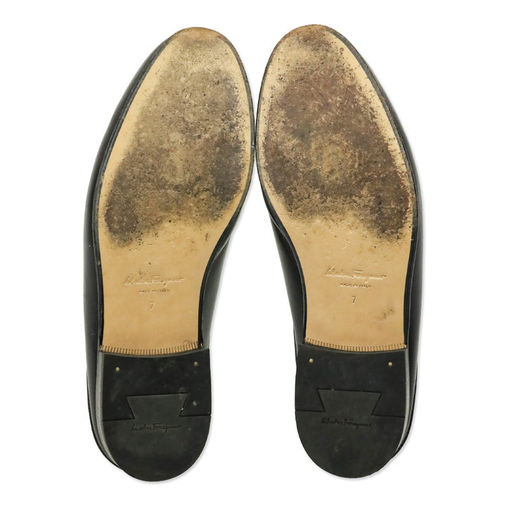 Salvatore Ferragamo Black Vara Bow Tassel Mules