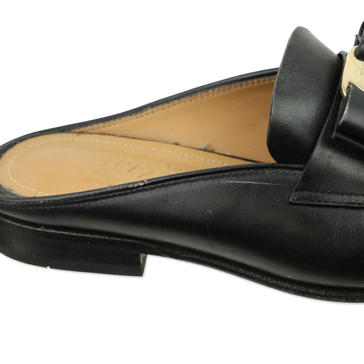 Salvatore Ferragamo Black Vara Bow Tassel Mules