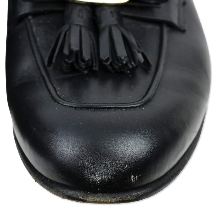 Salvatore Ferragamo Black Vara Bow Tassel Mules