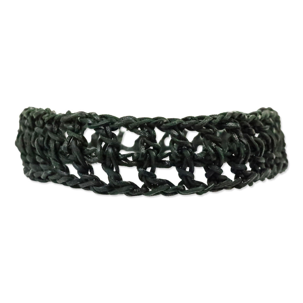 Salvatore Ferragamo Black Woven Leather Belt with Silver Logo Buckle