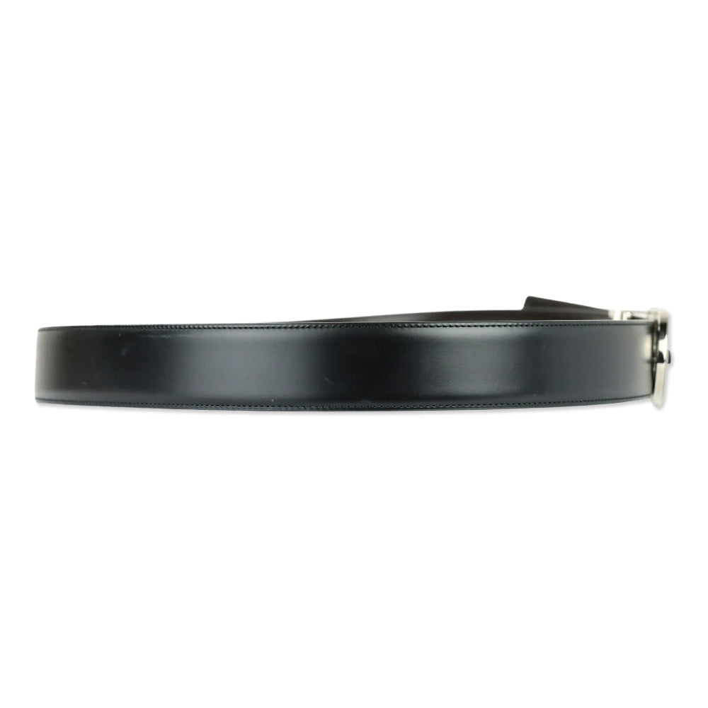Salvatore Ferragamo Black/Auburn Reversible and Adjustable Double Gancini Belt