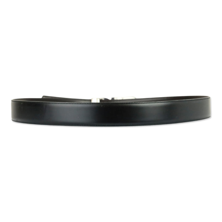 Salvatore Ferragamo Black/Auburn Reversible and Adjustable Double Gancini Belt