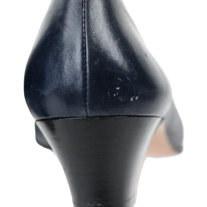 Salvatore Ferragamo Blue Leather Fringe Loafer Pump