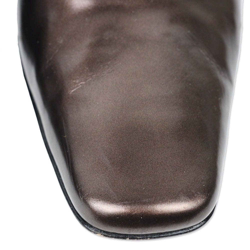 Salvatore Ferragamo Bronze Leather Pump