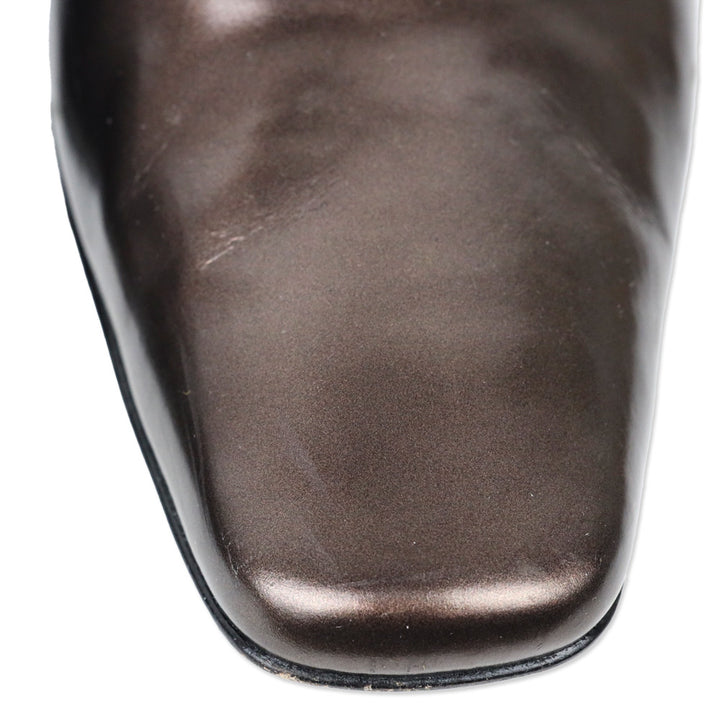 Salvatore Ferragamo Bronze Leather Pump