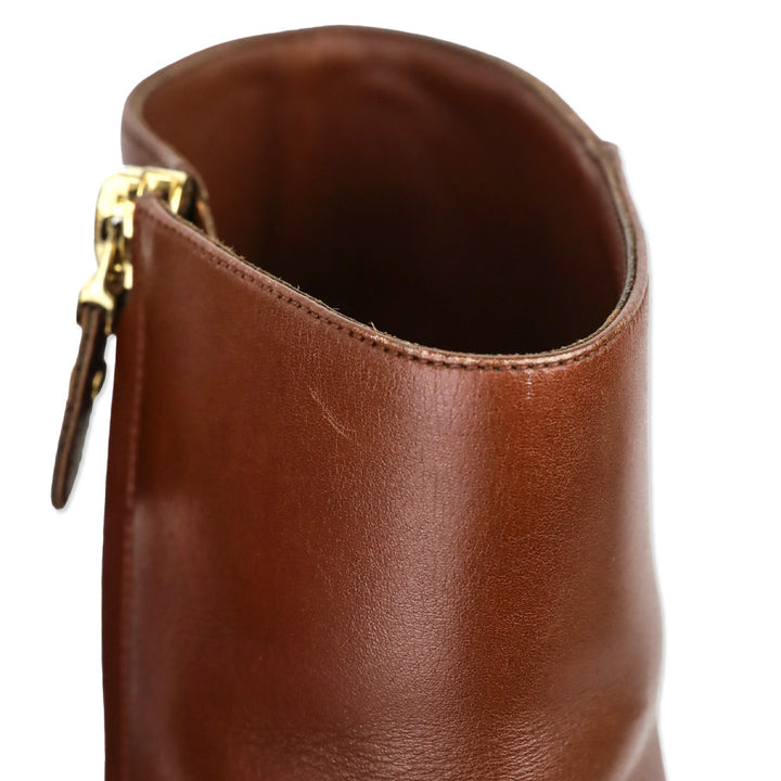 Salvatore Ferragamo Brown Leather Heeled Ankle Boot