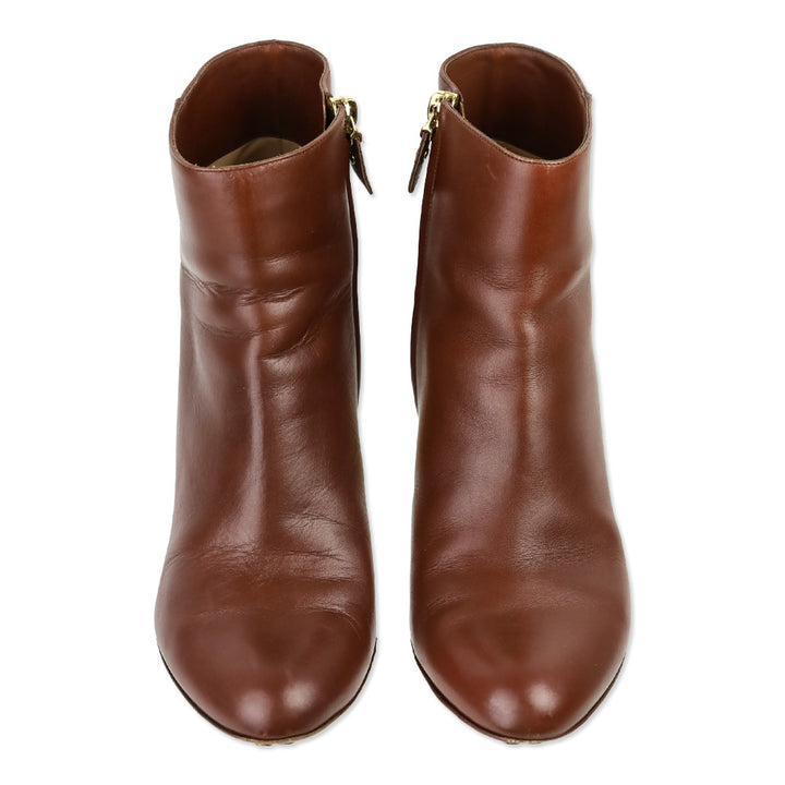 Salvatore Ferragamo Brown Leather Heeled Ankle Boot