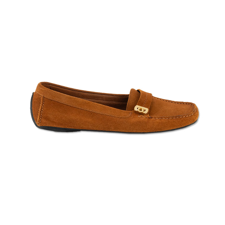 Salvatore Ferragamo Burnt Orange Suede Loafers