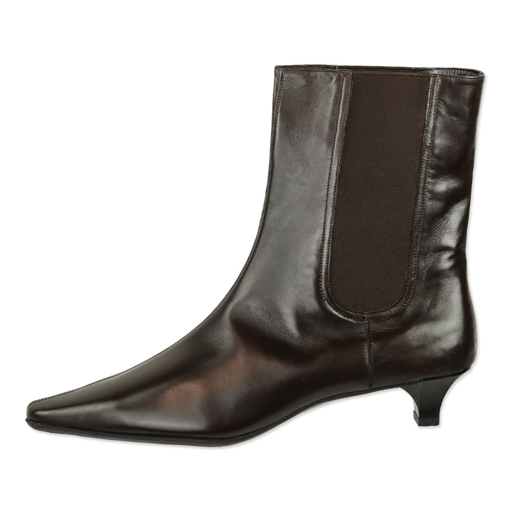 Salvatore Ferragamo Espresso Nappa Calf Leather Dallas 3cm Chelsea Boot