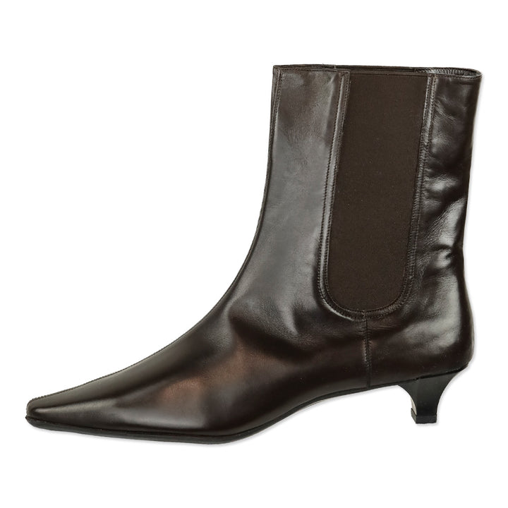 Salvatore Ferragamo Espresso Nappa Calf Leather Dallas 3cm Chelsea Boot