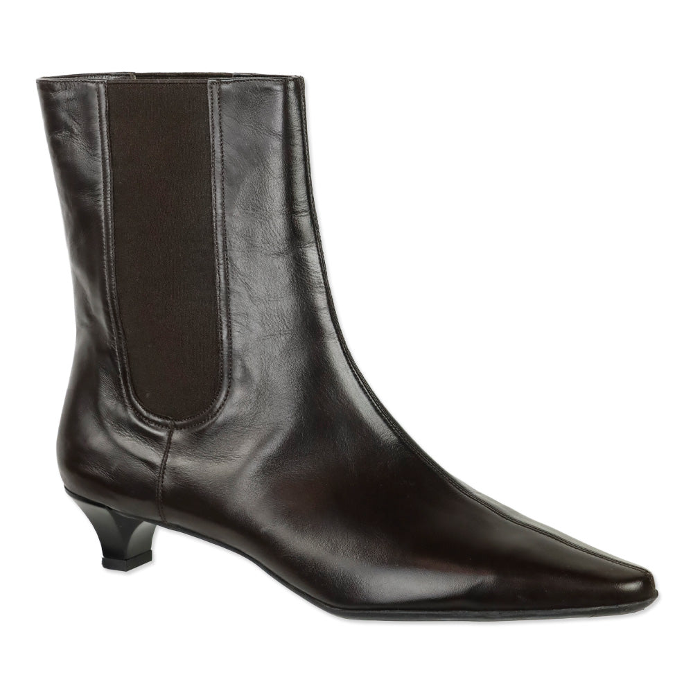 Salvatore Ferragamo Espresso Nappa Calf Leather Dallas 3cm Chelsea Boot