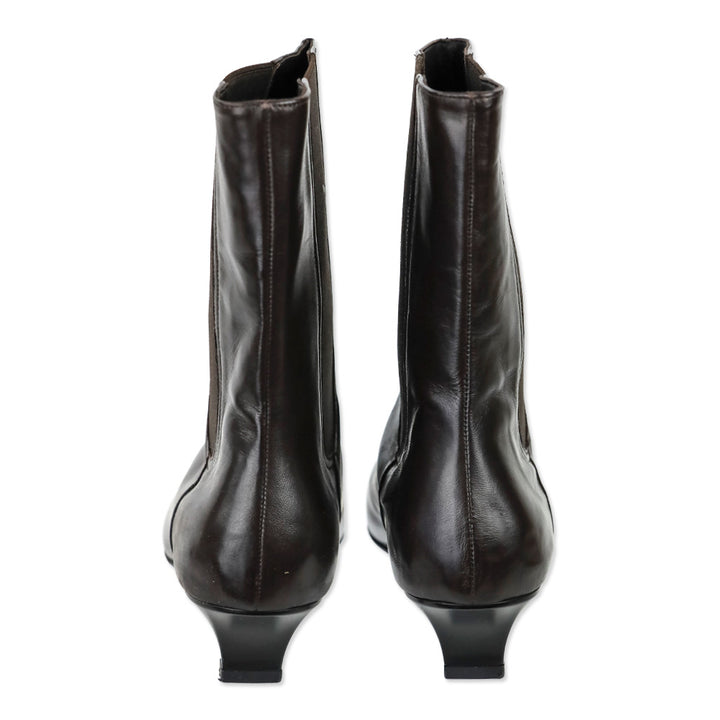 Salvatore Ferragamo Espresso Nappa Calf Leather Dallas 3cm Chelsea Boot