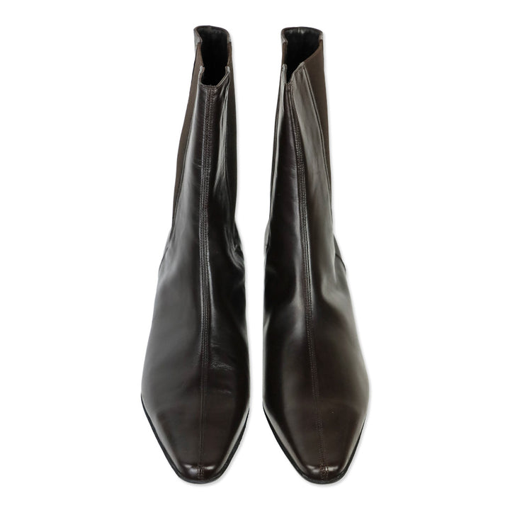 Salvatore Ferragamo Espresso Nappa Calf Leather Dallas 3cm Chelsea Boot