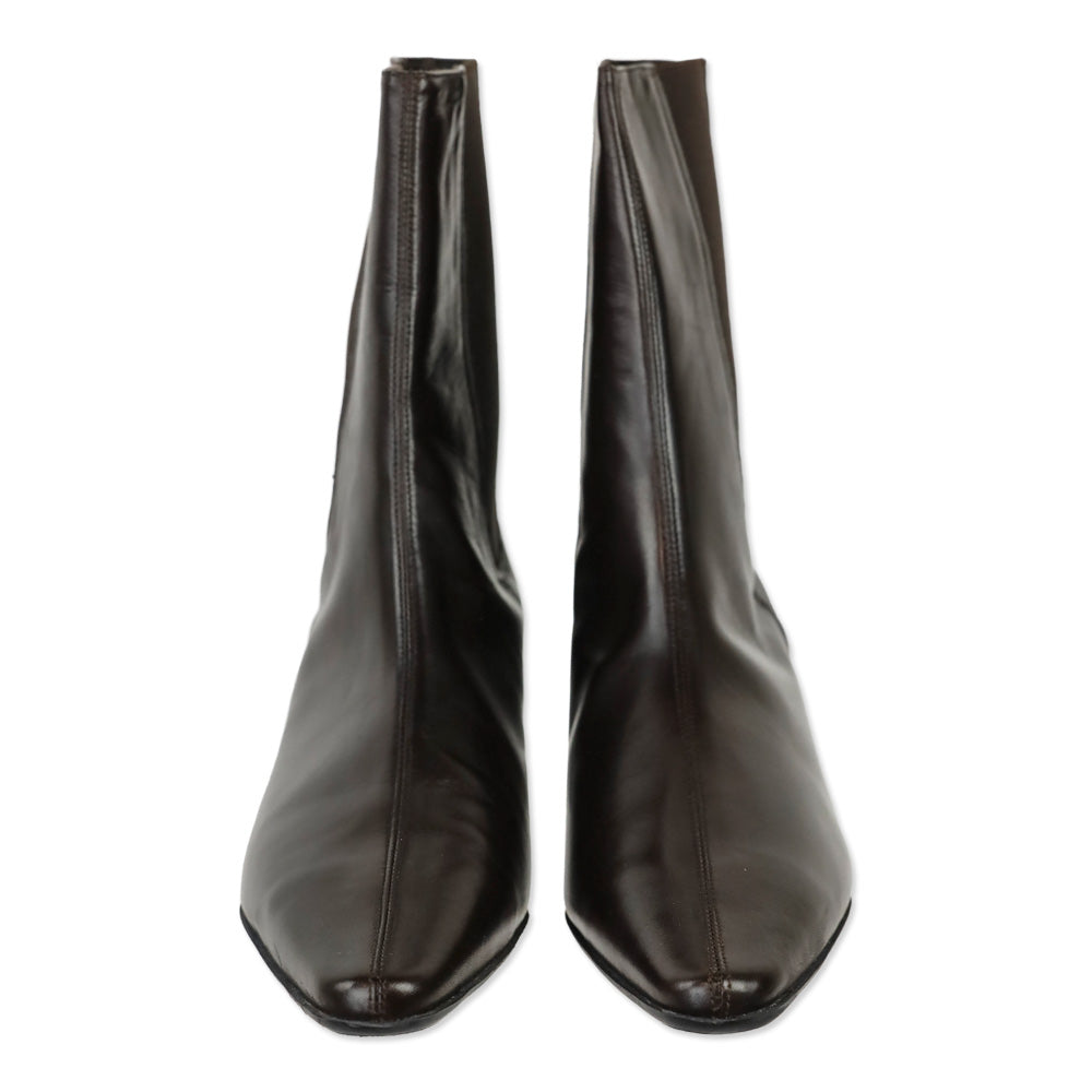 Salvatore Ferragamo Espresso Nappa Calf Leather Dallas 3cm Chelsea Boot