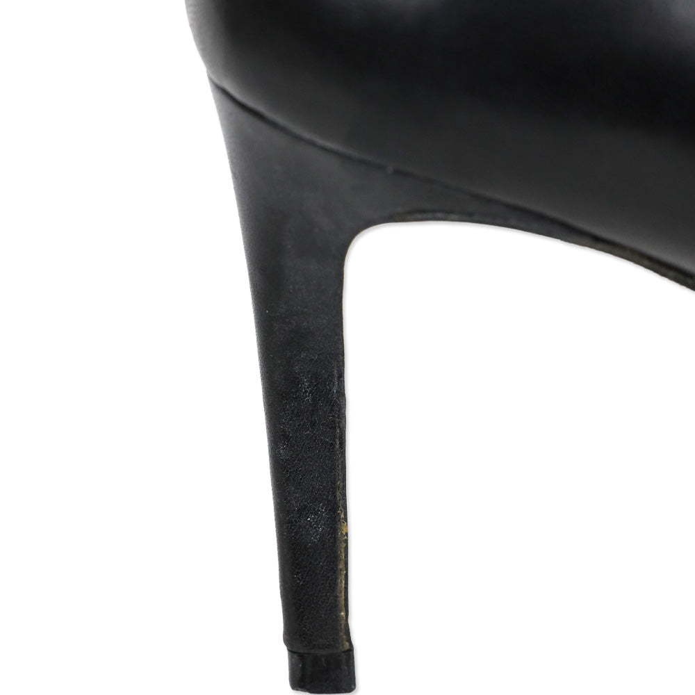 Salvatore Ferragamo Friuli 70 Black Leather Pumps